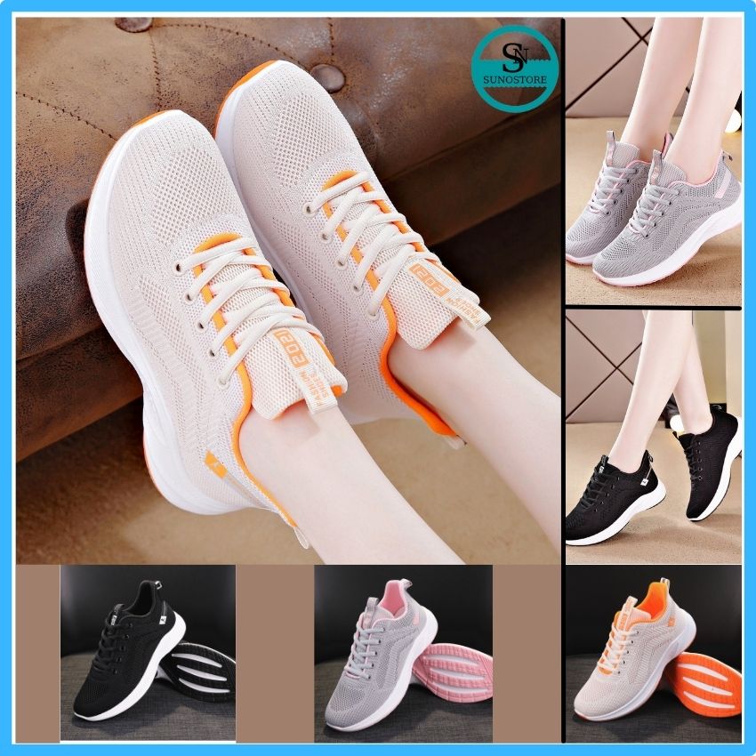 Giày thể thao nữ sneaker siêu nhẹ chống trượt mang đi làmchạy bộtập gymchơi thể thao suno gttn14