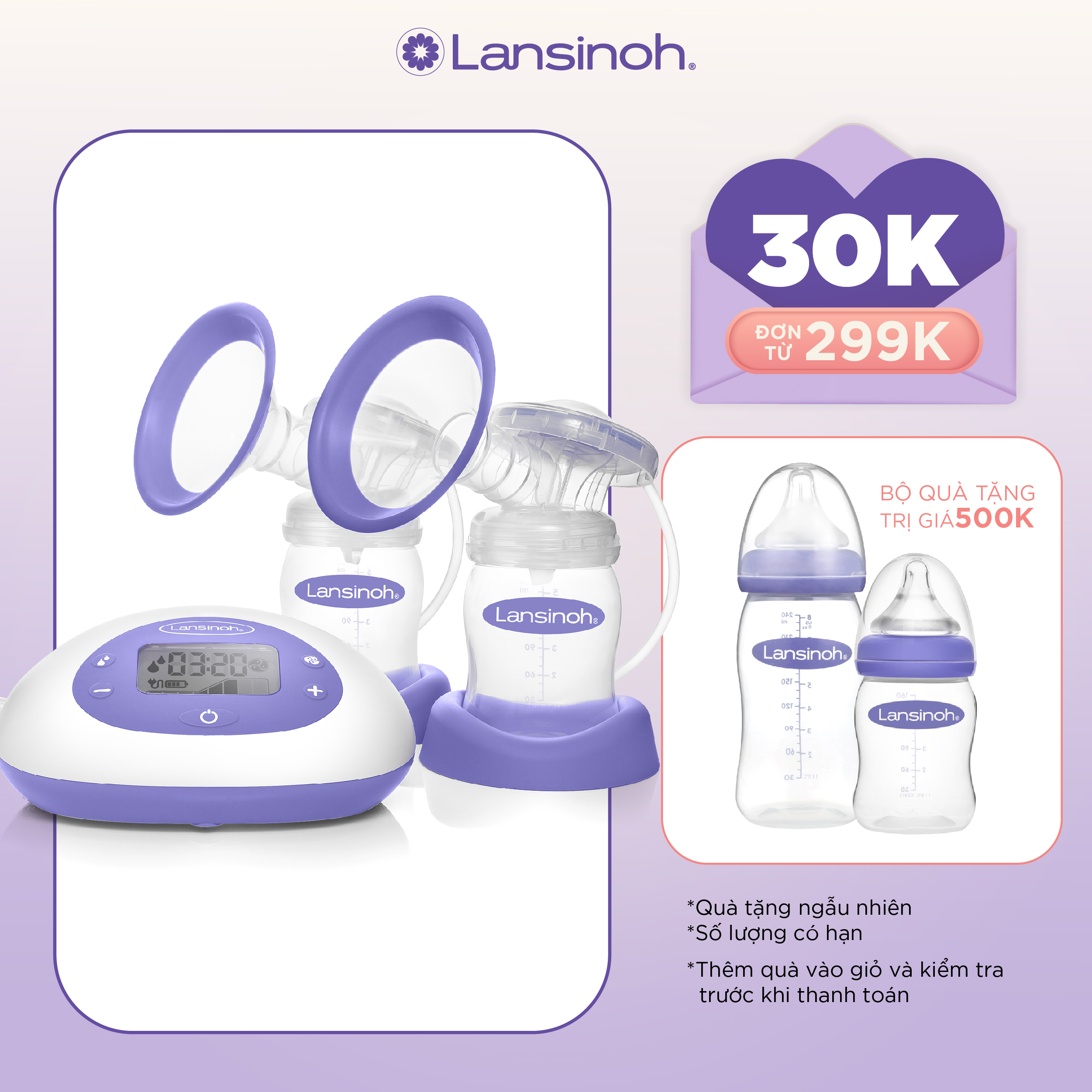 Máy hút sữa điện đôi thông minh Lansinoh [HSD 07/2024]