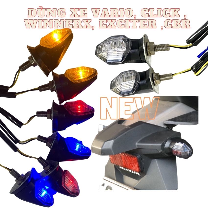 Đèn xinhan led kiểu nhỏ gọn gắn vario, click, exciter, winner x,cbr-giá 1 cặp