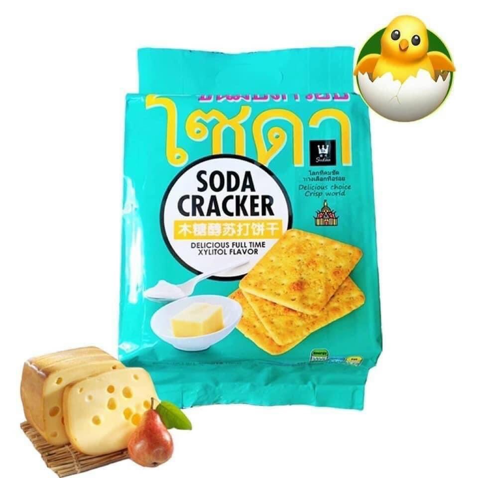 [Siêu Rẻ] BÁNH QUY MẶN ĂN KIÊNG CÁC VỊ SODA CRACKER THAI LAND 400gr