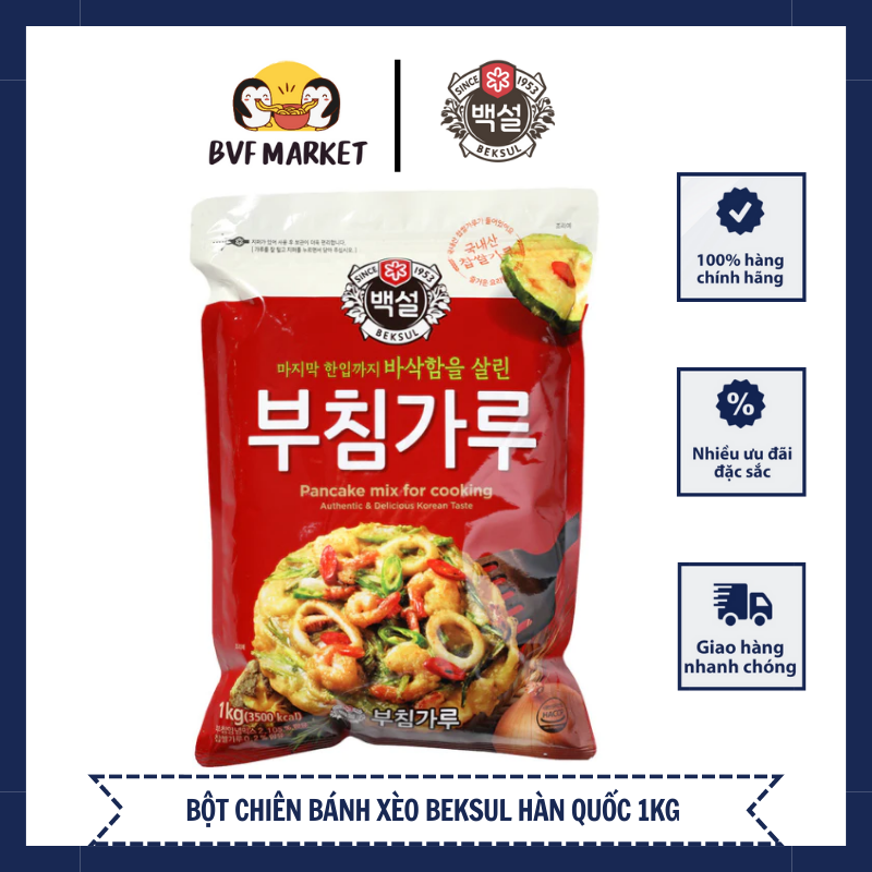 Bột bánh xèo hàn quốc CJ beksul gói 1kg thơm ngon tiện dụng