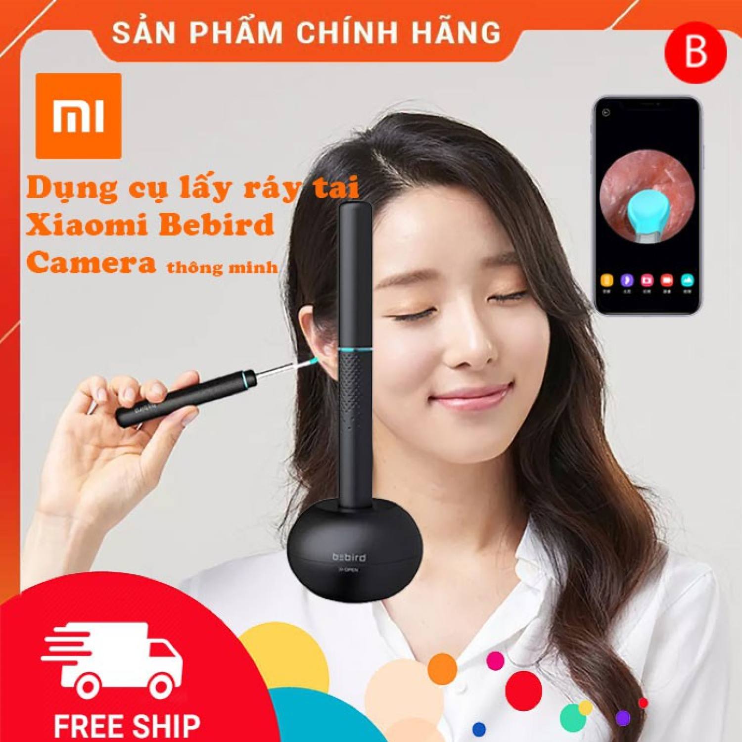 Bộ dụng cụ lấy ráy tai Xiaomi Bebird có đèn và camera thông minh, an toàn
