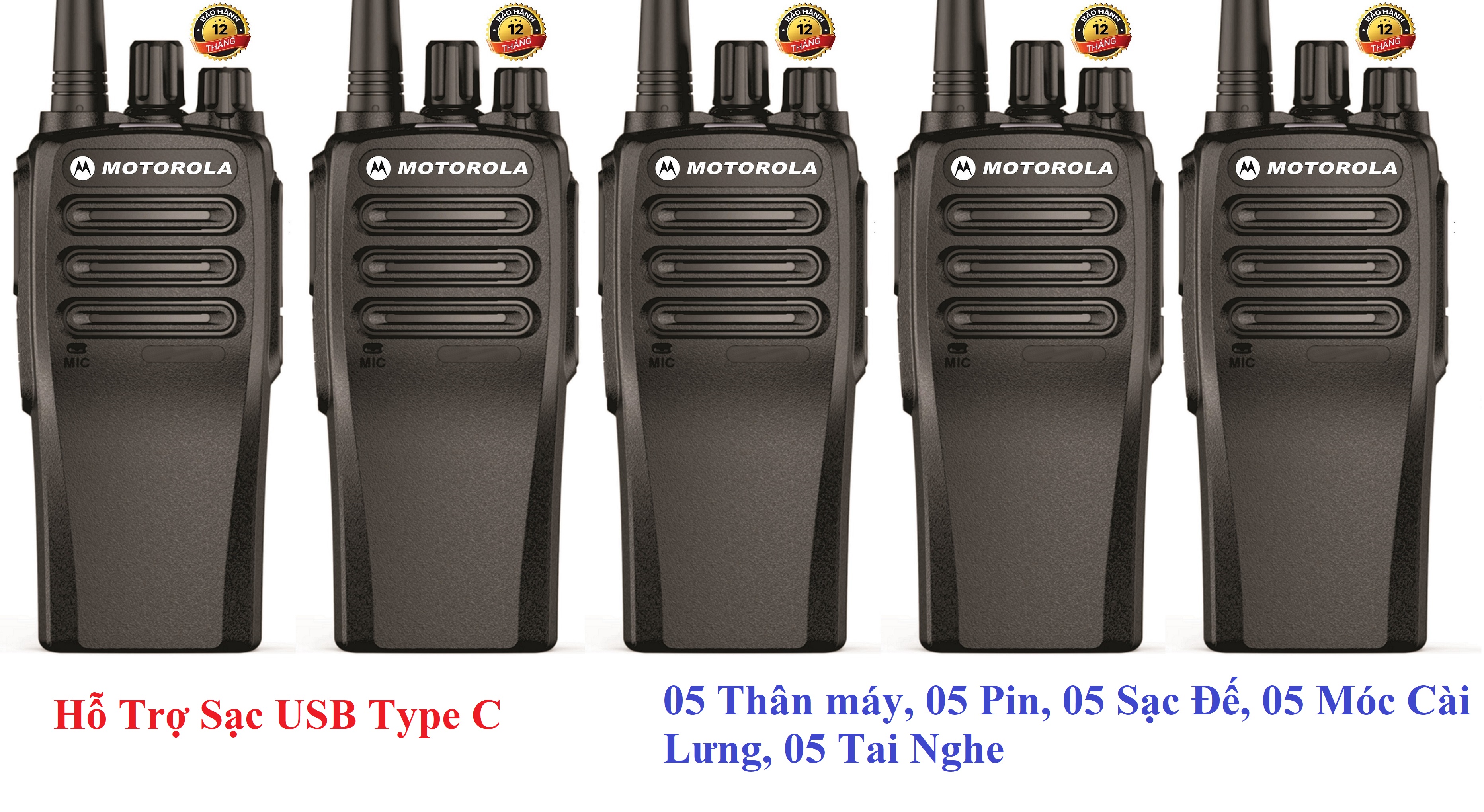 Bộ 5 bộ đàm công suất lớn motorola vx3688