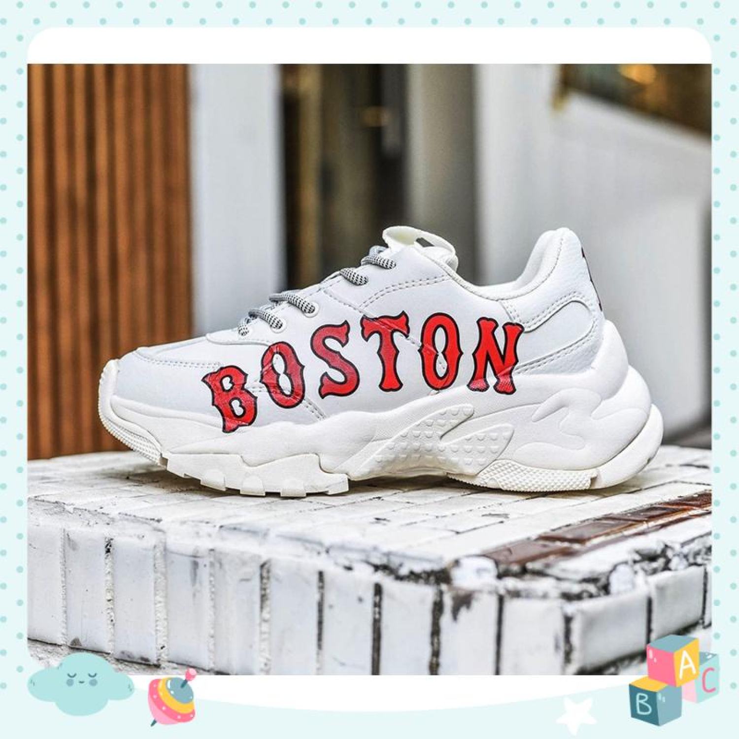 MLB Chunky Liner Mid Classic Monogram Boston Red Sox W2023  3ASXLM13N43BGL Mens Fashion Footwear Sneakers on Carousell