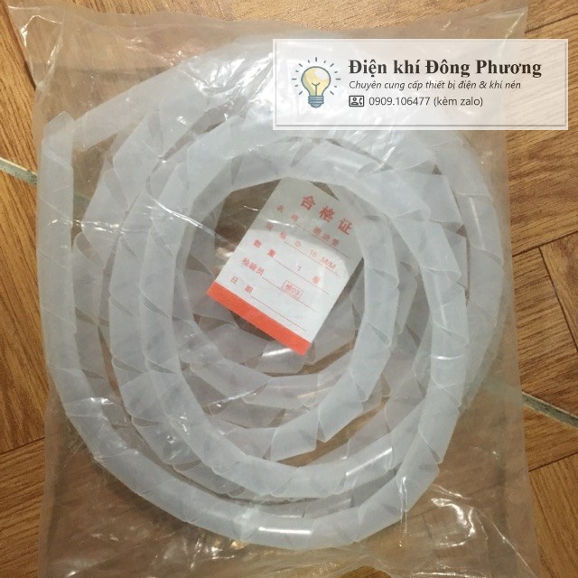 [1 Bịch] Dây Xoắn nhựa, Ruột Gà Đen - Trắng bảo vệ dây điện Phi 4/6/8/10/12/14/16/20mm.