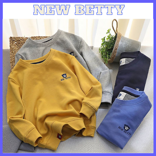 Áo thun dài tay cho bé new betty. áo thun dài tay cho bé. đủ size từ 10-45kg.