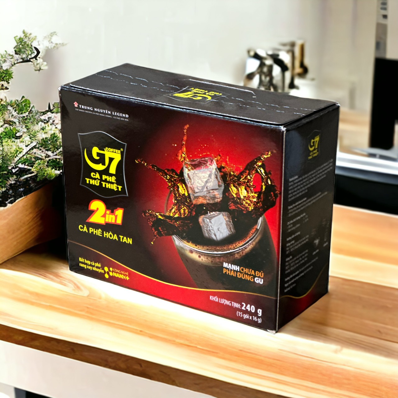 Cà phê hòa tan đen đường trung nguyên - g7-2in1
