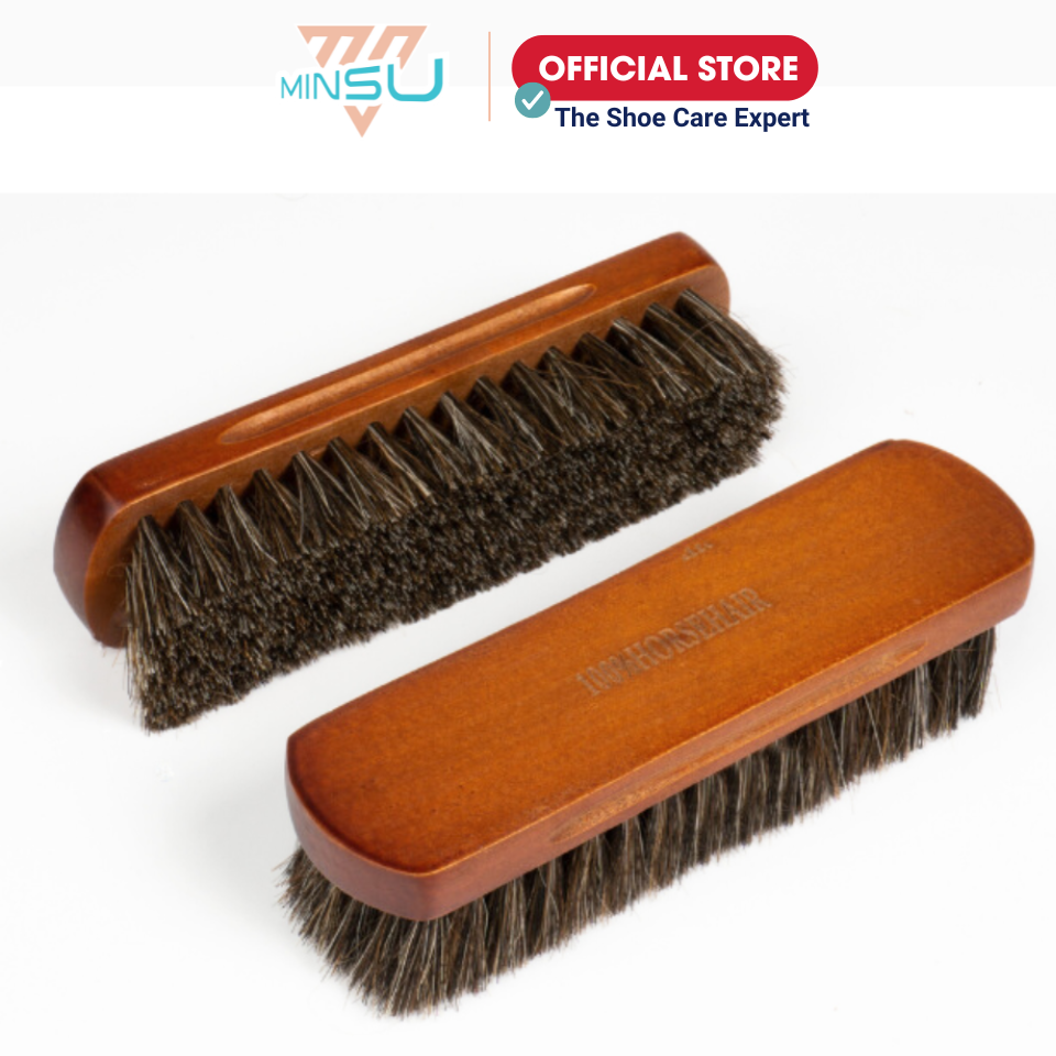  Bàn Chải Đánh Giày Lông Ngựa Horsehair Cao Cấp MINSU M2425 Chuyên Dùng Vệ Sinh Giày Sneaker Giày Da - Loại Lớn 
