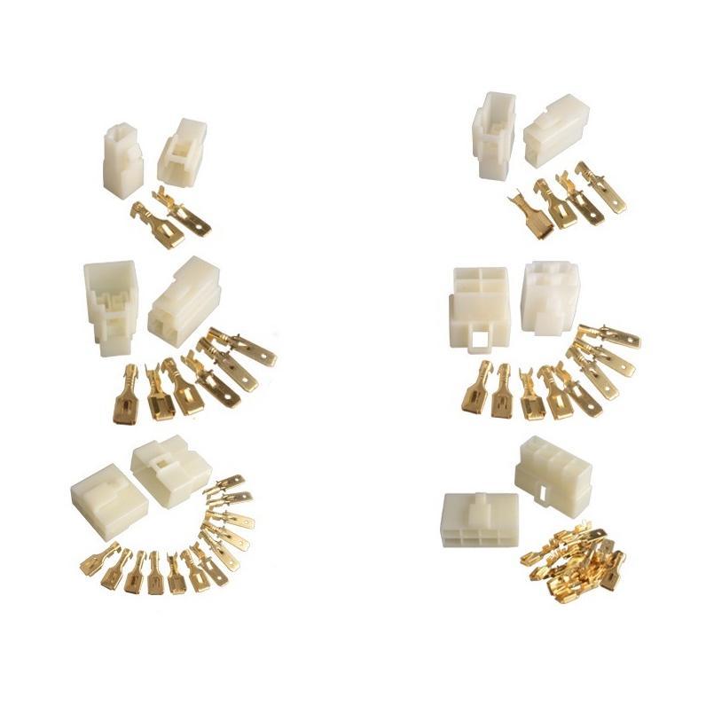 Giắc kết nối dây điện 2P 3P 4P 6P 8P loại 6.3mm dành cho ô tô, xe tải, xe khách # phụ tùng ô tô