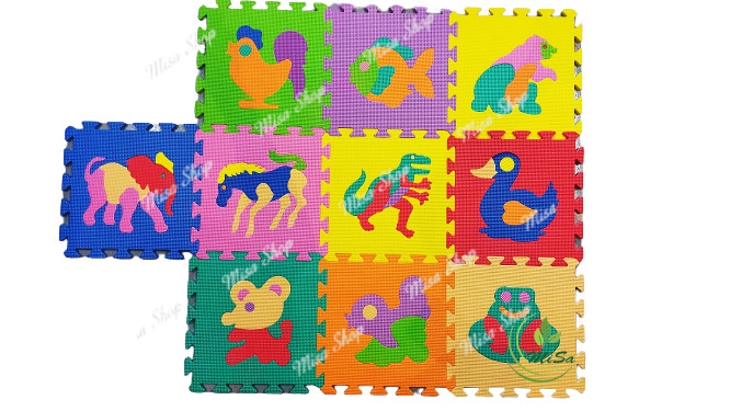 [HCM]10 tấm xốp lót sàn cho bé vui chơi hình động vật kích thước 30x30 cm/ miếng