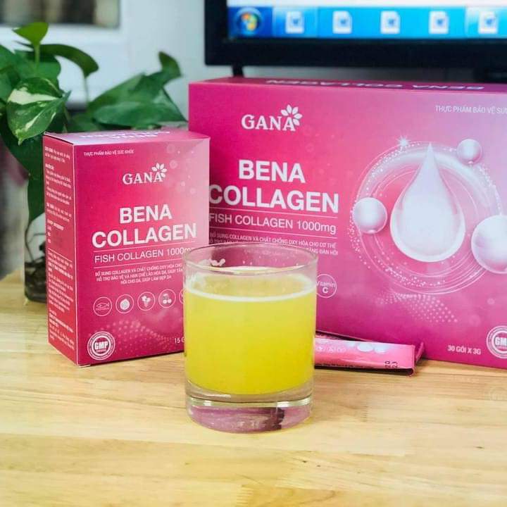 [HCM]Bena collagen GANA fish collagen collagen thủy phân peptide hộp 30 gói giúp trẻ hóa sau 3 tuần sử dụng