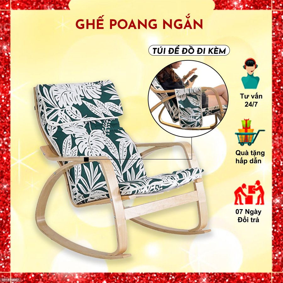 {MÓN QUÀ CHO BỐ MẸ} Ghế Poang Thư Giãn Bập Bênh Dành Cho Cả Nhà Nằm Đọc Báo, Xem Tivi, Nghỉ Ngơi , Đệm Êm, Khung Gỗ Bạch Dương Cao Cấp Chắc Chắn.. ( Nhiều Màu Lựa Chọn ) - RoyalDecor