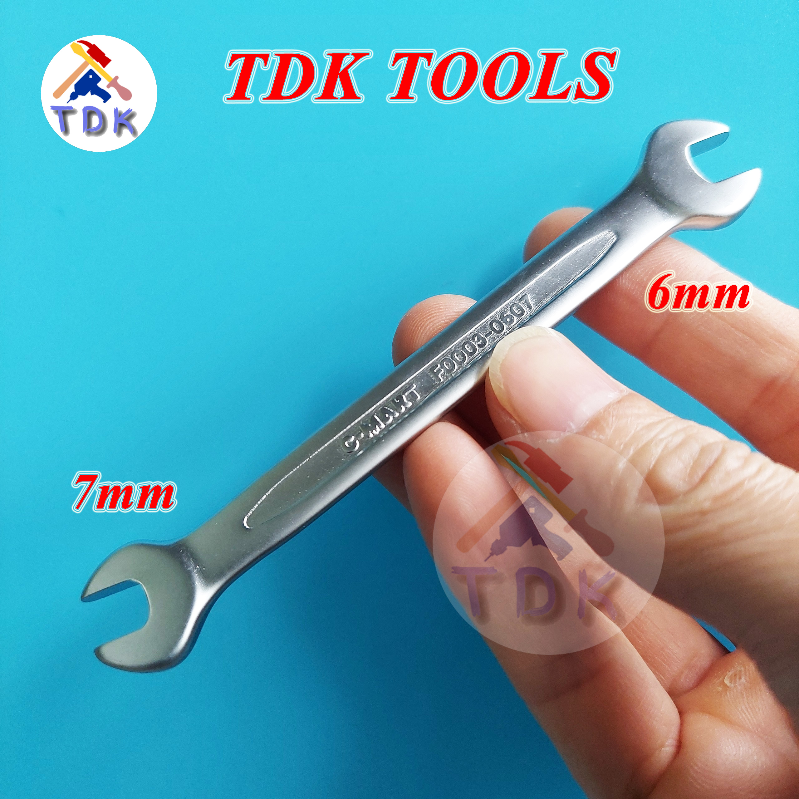 Cờ lê 2 đầu miệng 6x7mm c-mart f0003-0607