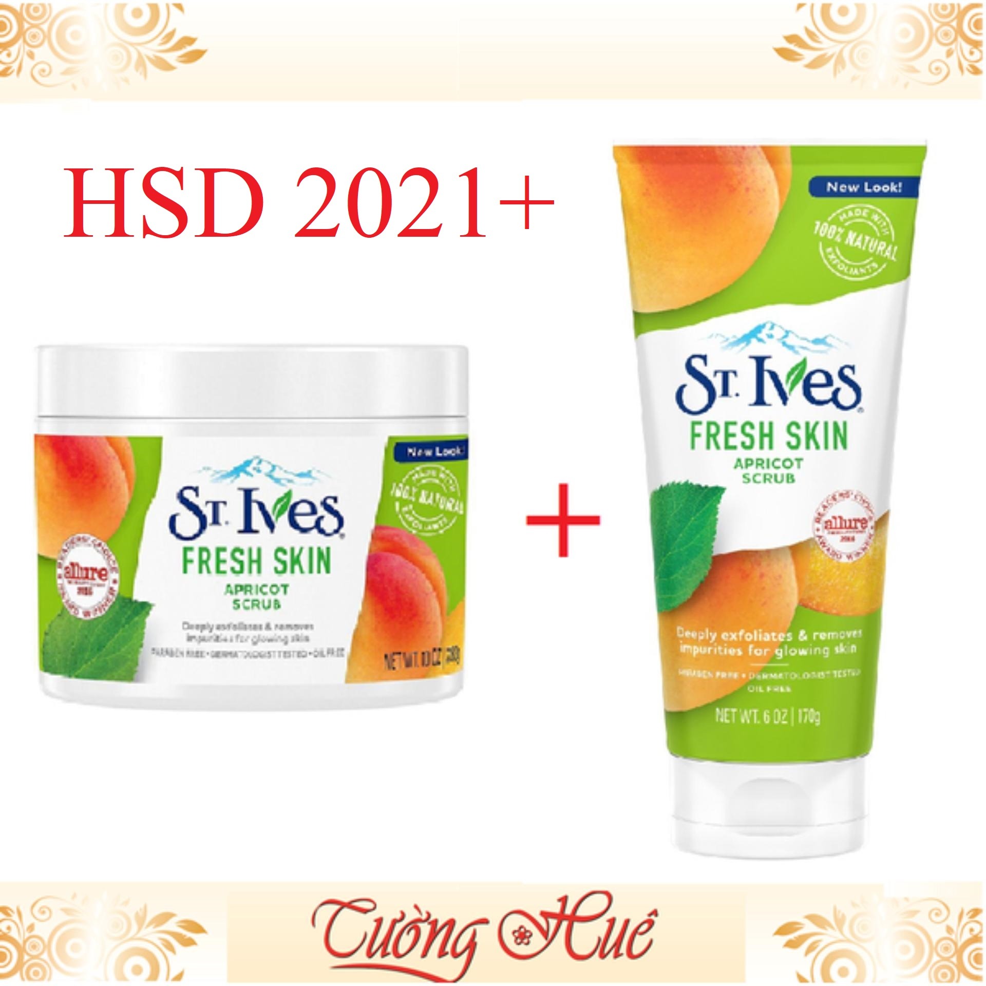 Bộ đôi tẩy da chết st.ives fresh skin