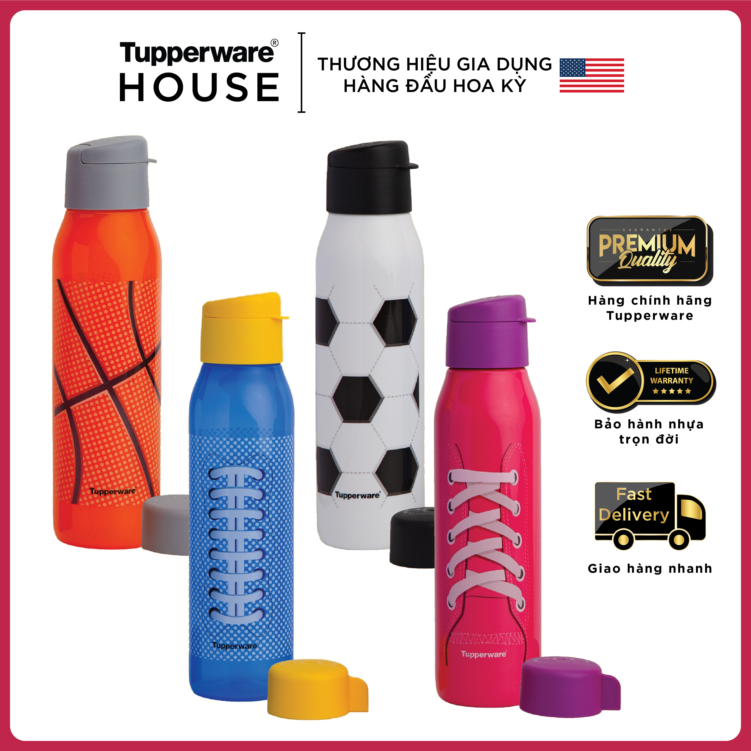 Bình nước Tupperware Eco Bottle Fancy 500ml