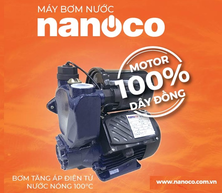 [HCM]MÁY BƠM NƯỚC NÓNG TĂNG ÁP ĐIỆN TỬ 200W - NSP200-A - NANOCO / NSP200