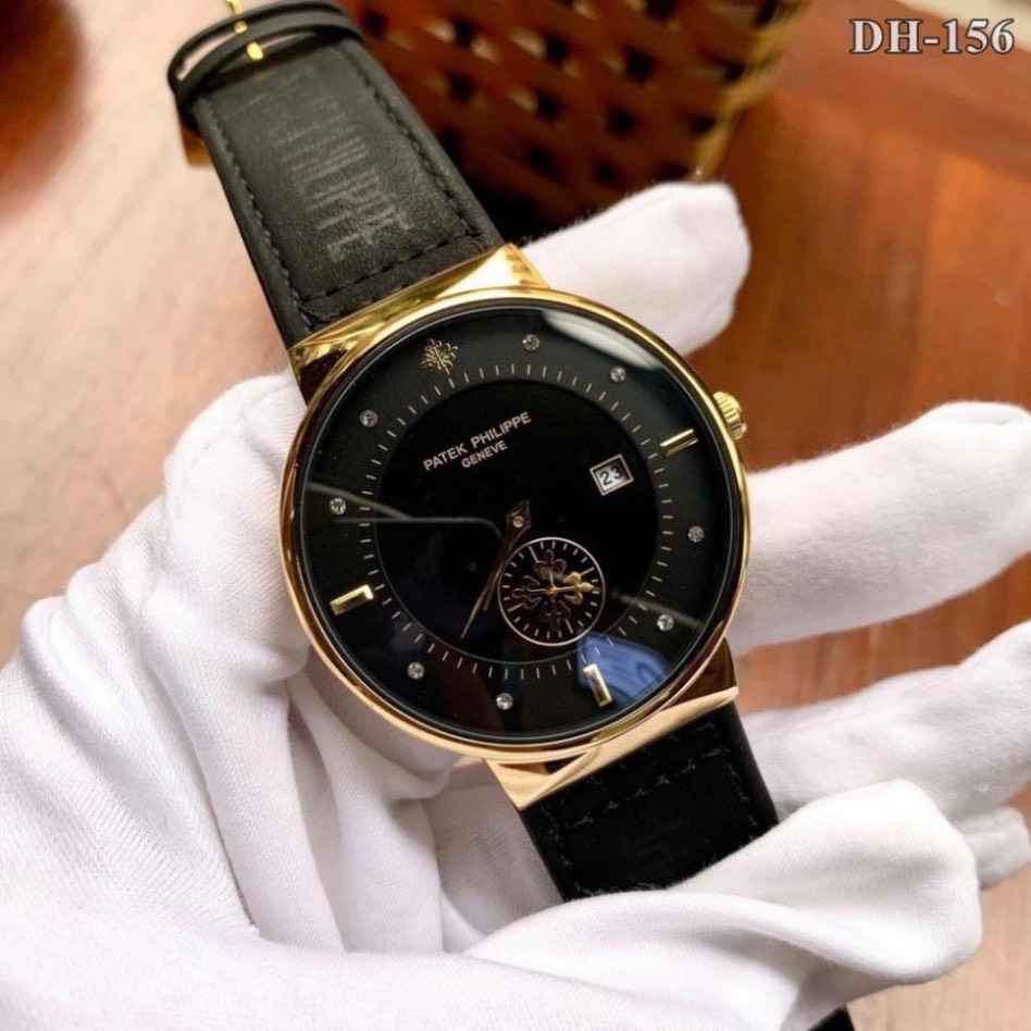 Đồng Hồ Nam Patek Philippe P018 Kim rốn, dây da ộn, phụ kiện nam cao cấp