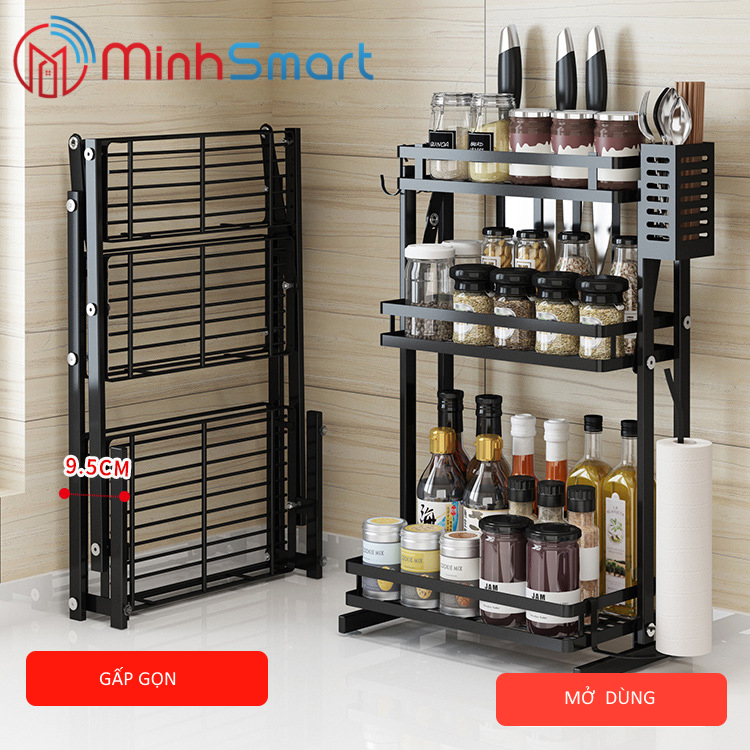 Kệ gia vị Inox Sơn Tĩnh Điện, Kệ gia vị Inox không cần lắp đặt, Kệ để Gia Vị