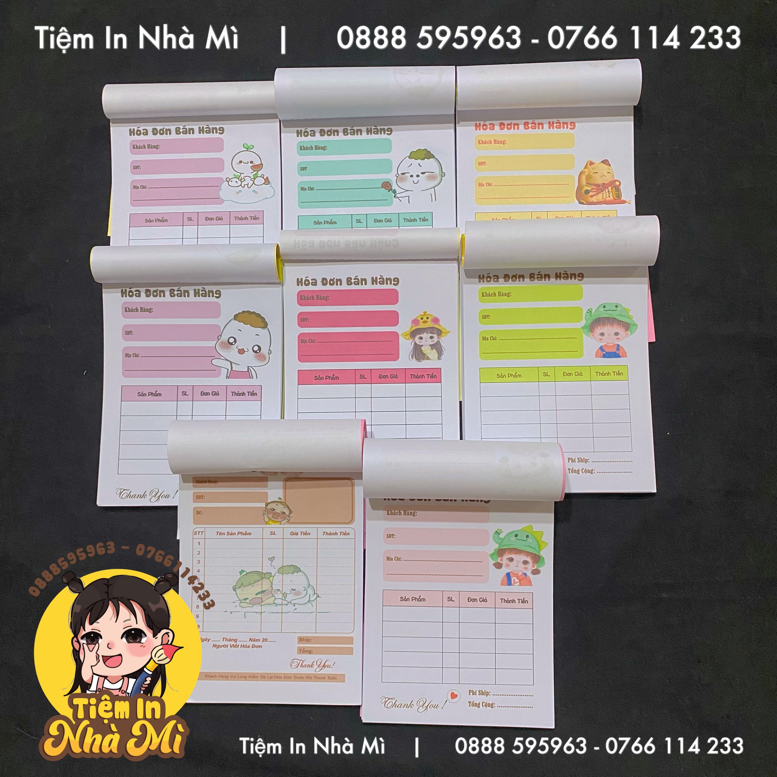 Hoá đơn bán hàng size A6 đáng yêu