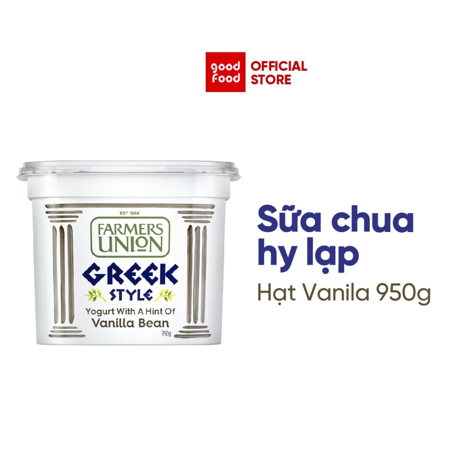 Sữa chua Hy Lạp vị Vani Farmers Union Greek style Vanilla bean yogurt hũ