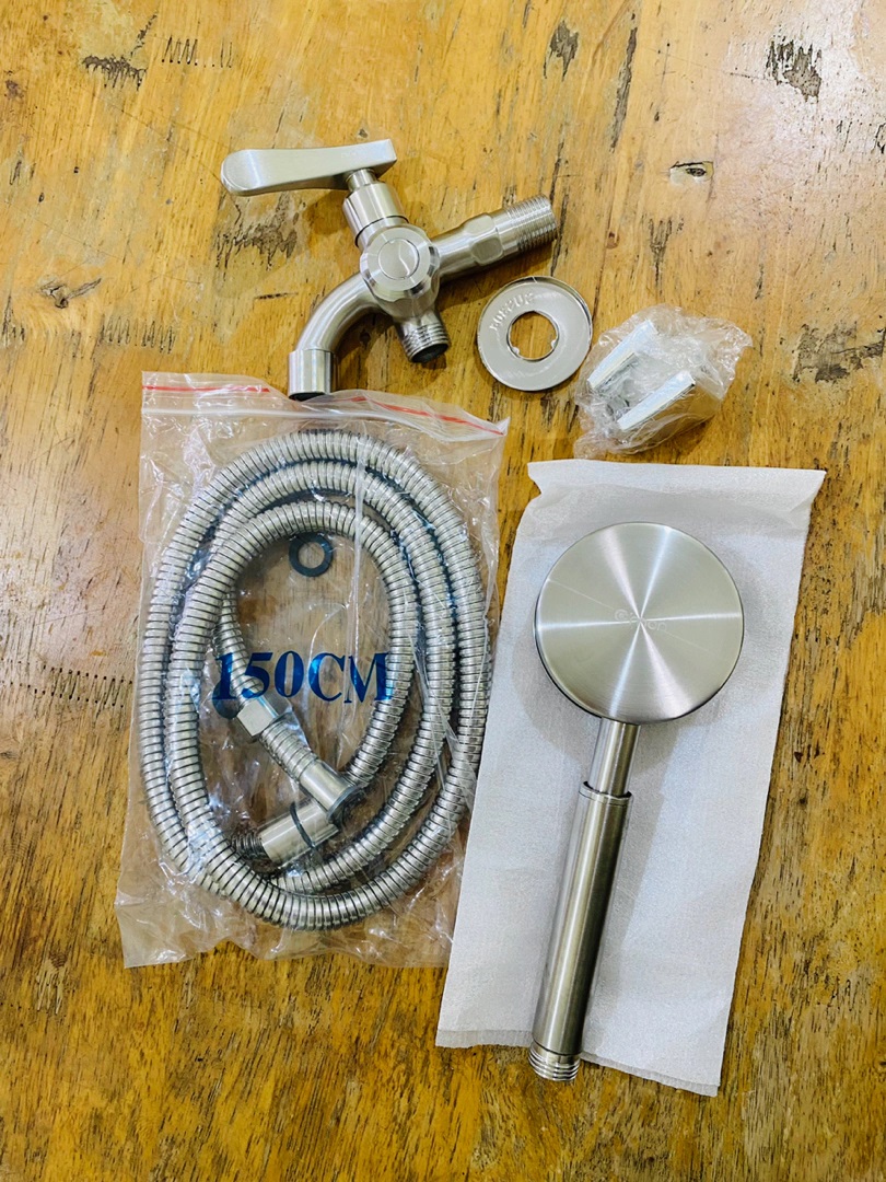 Combo bộ vòi sen siêu tăng áp inox sus304 + củ sen lạnh sus 304