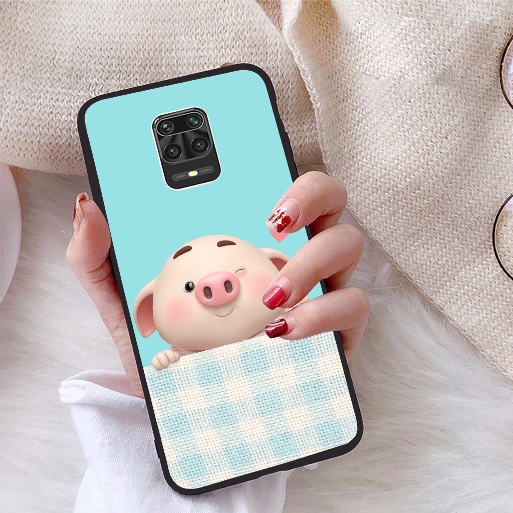 Ốp lưng xiaomi redmi note 9s viền dẻo tpu bst pig cute