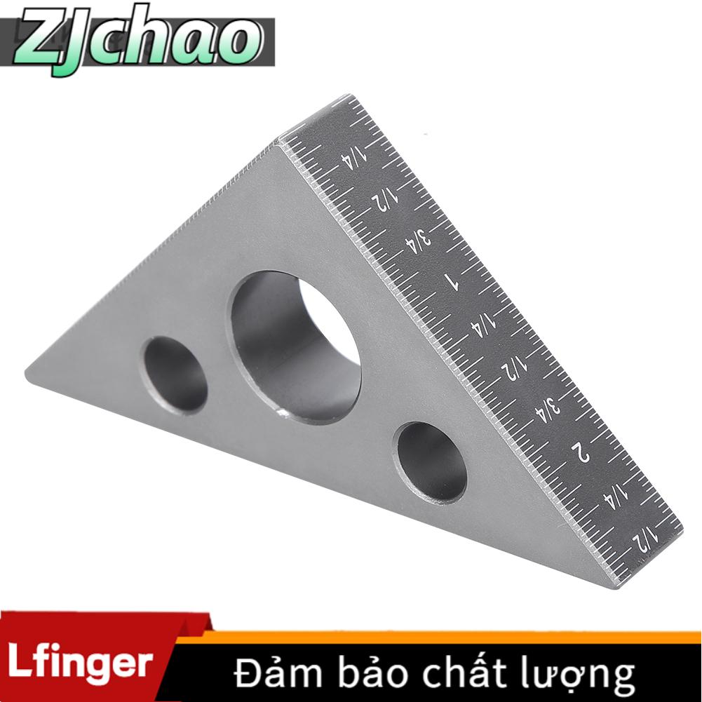 Thước Tam Giác Hợp Kim Nhôm 45/90 Độ Frosted Máy Đo Góc Phải Công Cụ Chế Biến Gỗ