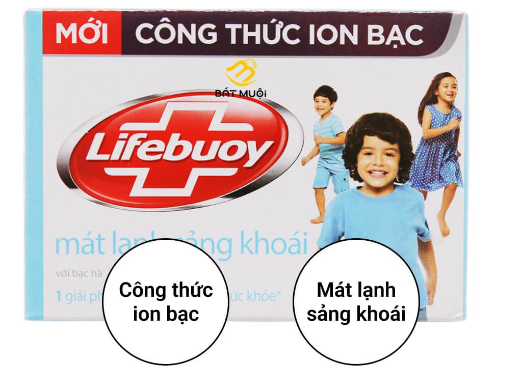 Xà bông cục lifebuoy mát lạnh sảng khoái 90g - bat muoi