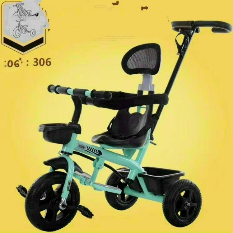 Xe đẩy 3 bánh cho bé có đai an toàn