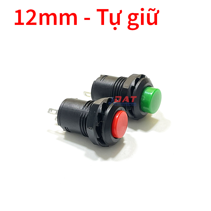Nút nhấn tự giữ 12mm 250v 3a ds-425a