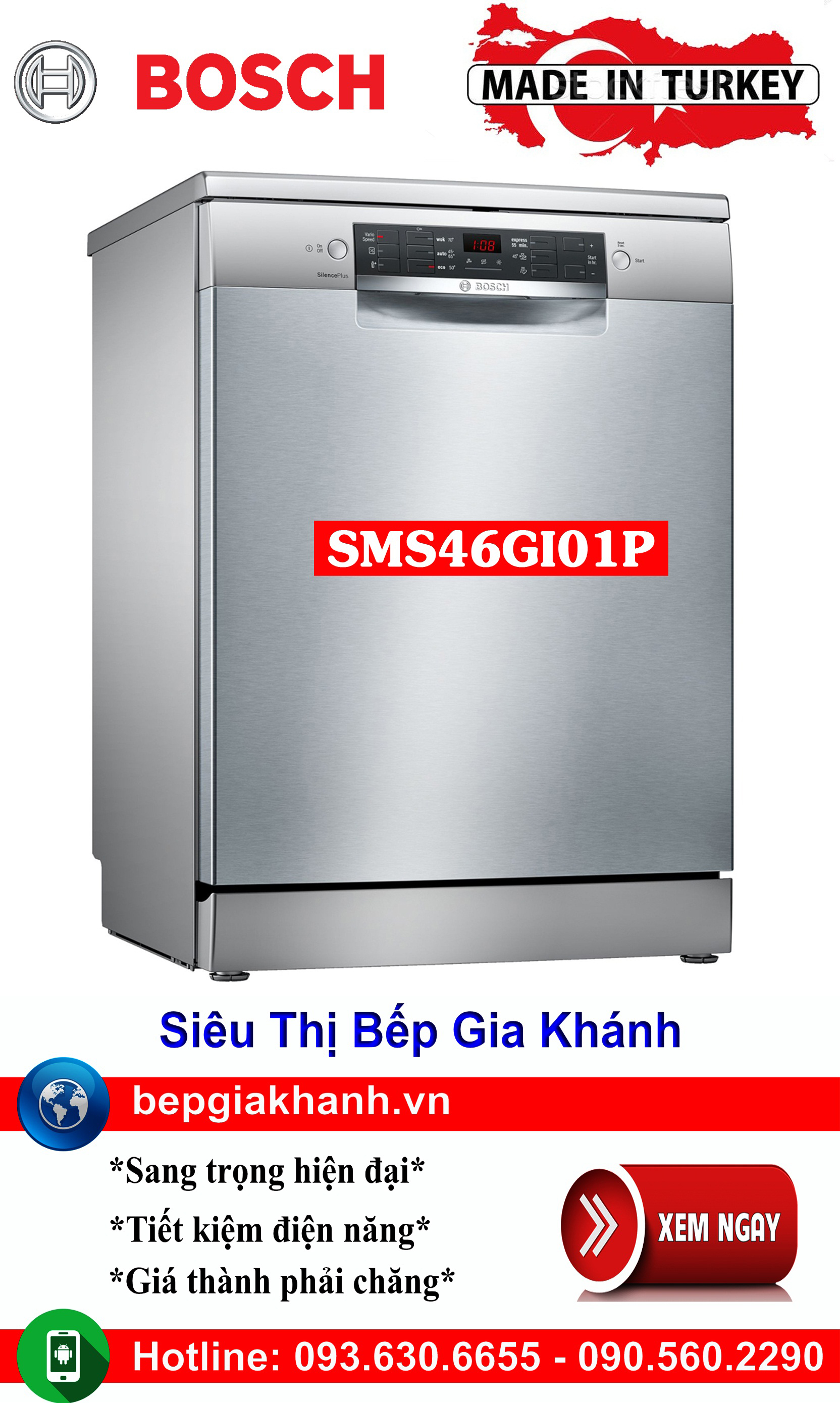 Máy rửa bát cao cấp 13 bộ SMS46GI01P nhập khẩu Thổ Nhĩ Kỳ máy rửa chén máy rửa chén bát máy rửa bát máy rửa bát giá rẻ may rua bat may rua chen may rua bat gia re