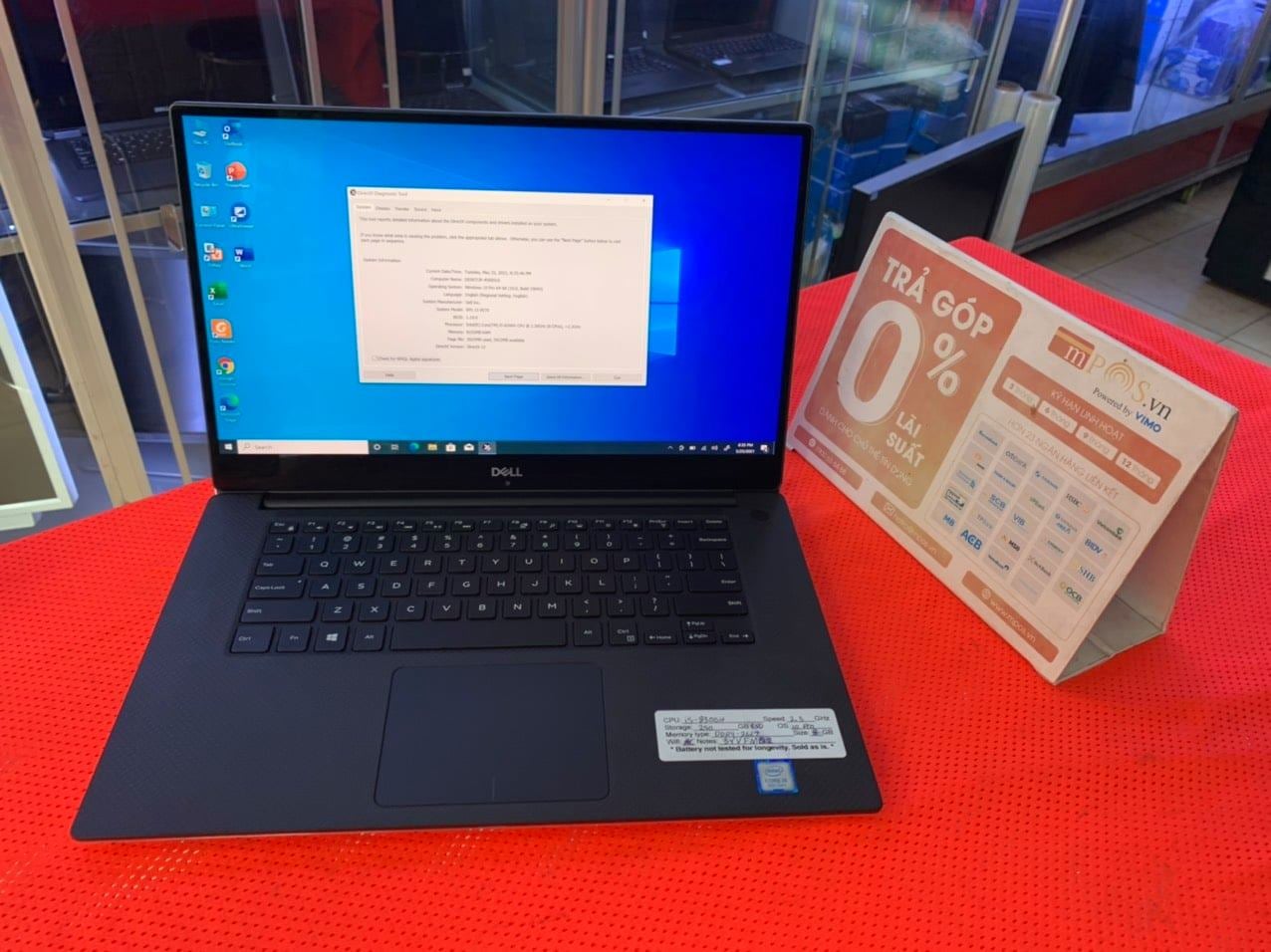 DELL XPS 15-9365 - Intel® Core™ i5  7y54H Processor 1.2.GHz (up to 1.6GHz) 8Mb Cache • RAM 8GB -SSD512GB- TOUCH-GẬP