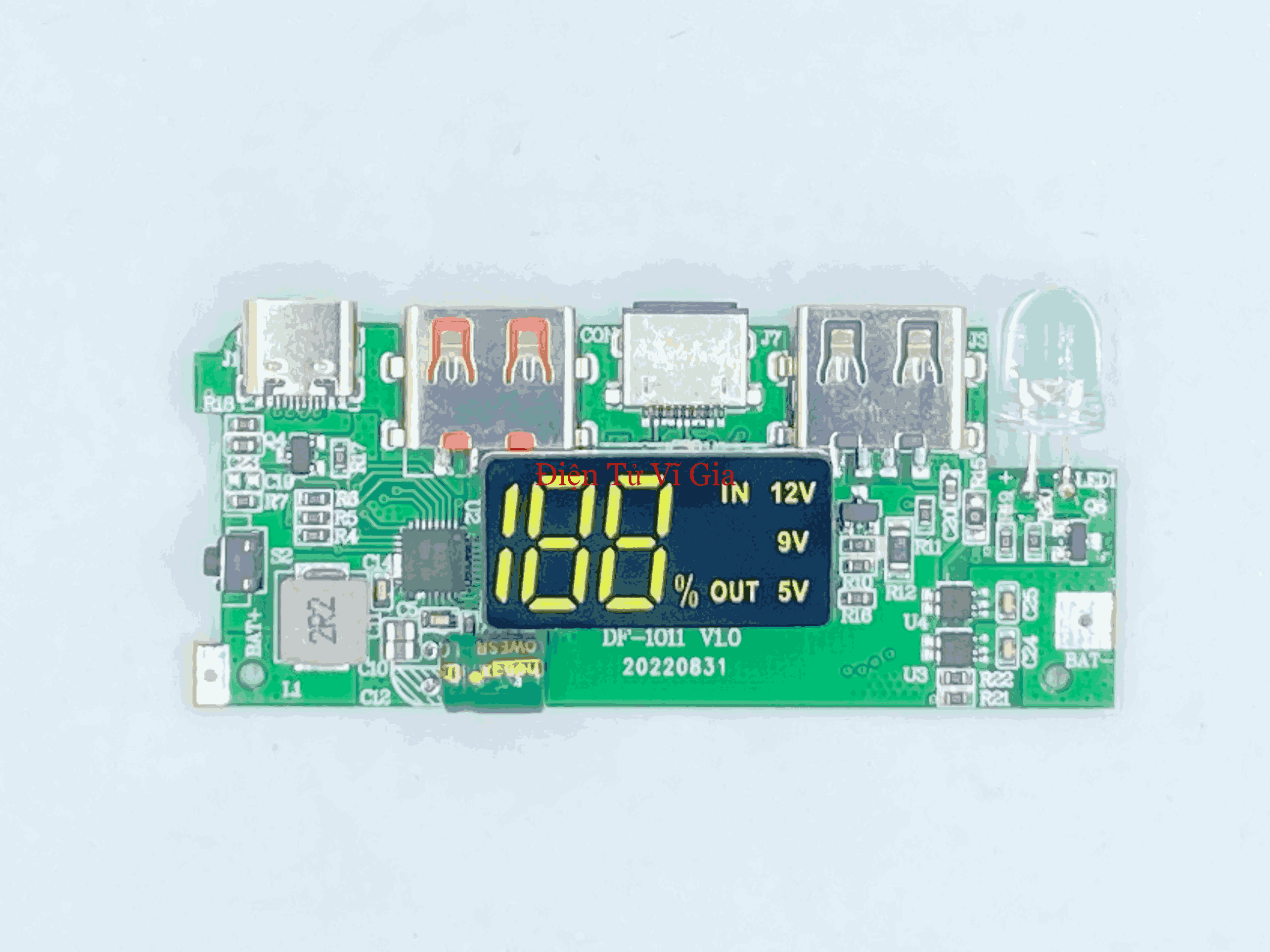 Mạch sạc dự phòng sạc nhanh QC 3.0 cho box mica trong suốt