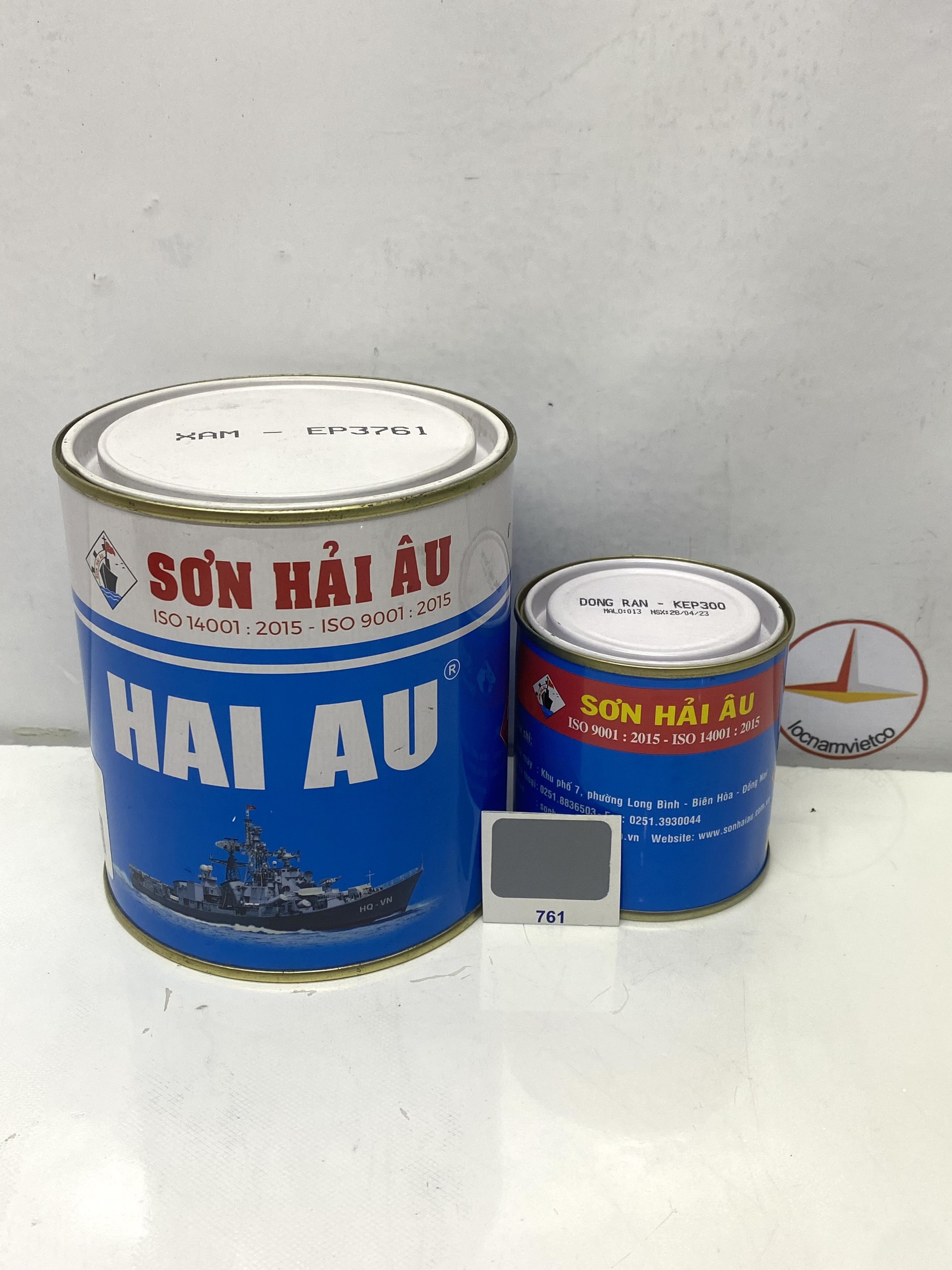 Sơn epoxy hải âu màu xám ep 761 1l/bộ