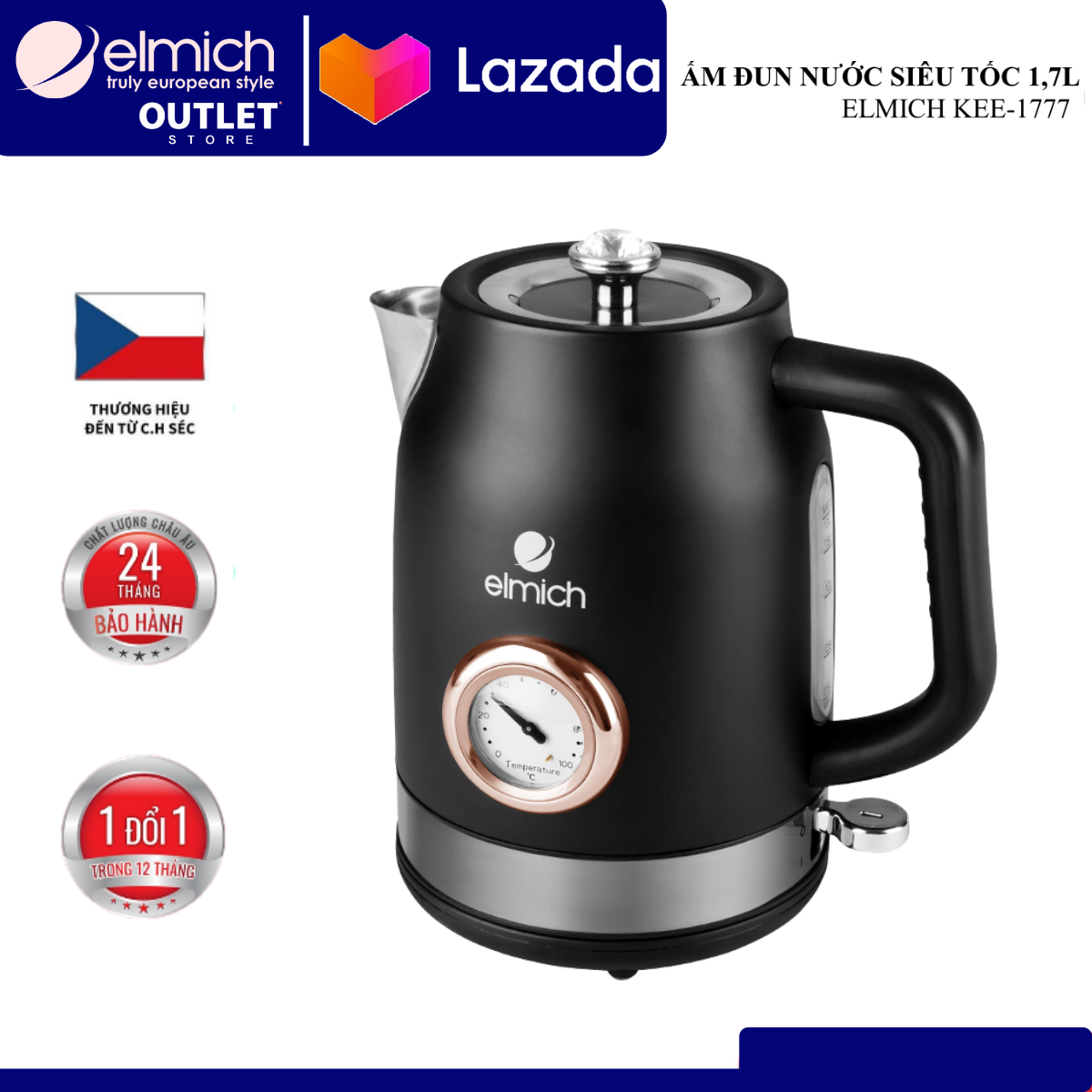 Ấm đun nước siêu tốc elmich kee1777