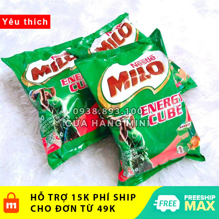 【DATE MỚI】Combo 3 Gói Kẹo Milo Energy Cube Thái Lan 275g (100 viên/Bịch)