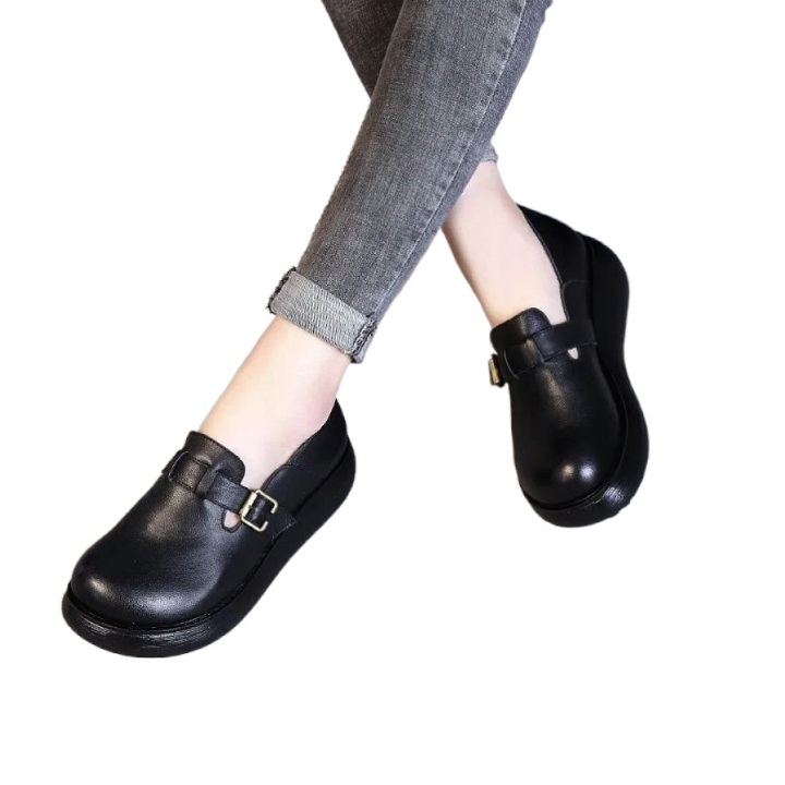 [ĐỘC ĐÁO] Giày búp bê đế bánh mì nobita 1 khóa vintage cute S067