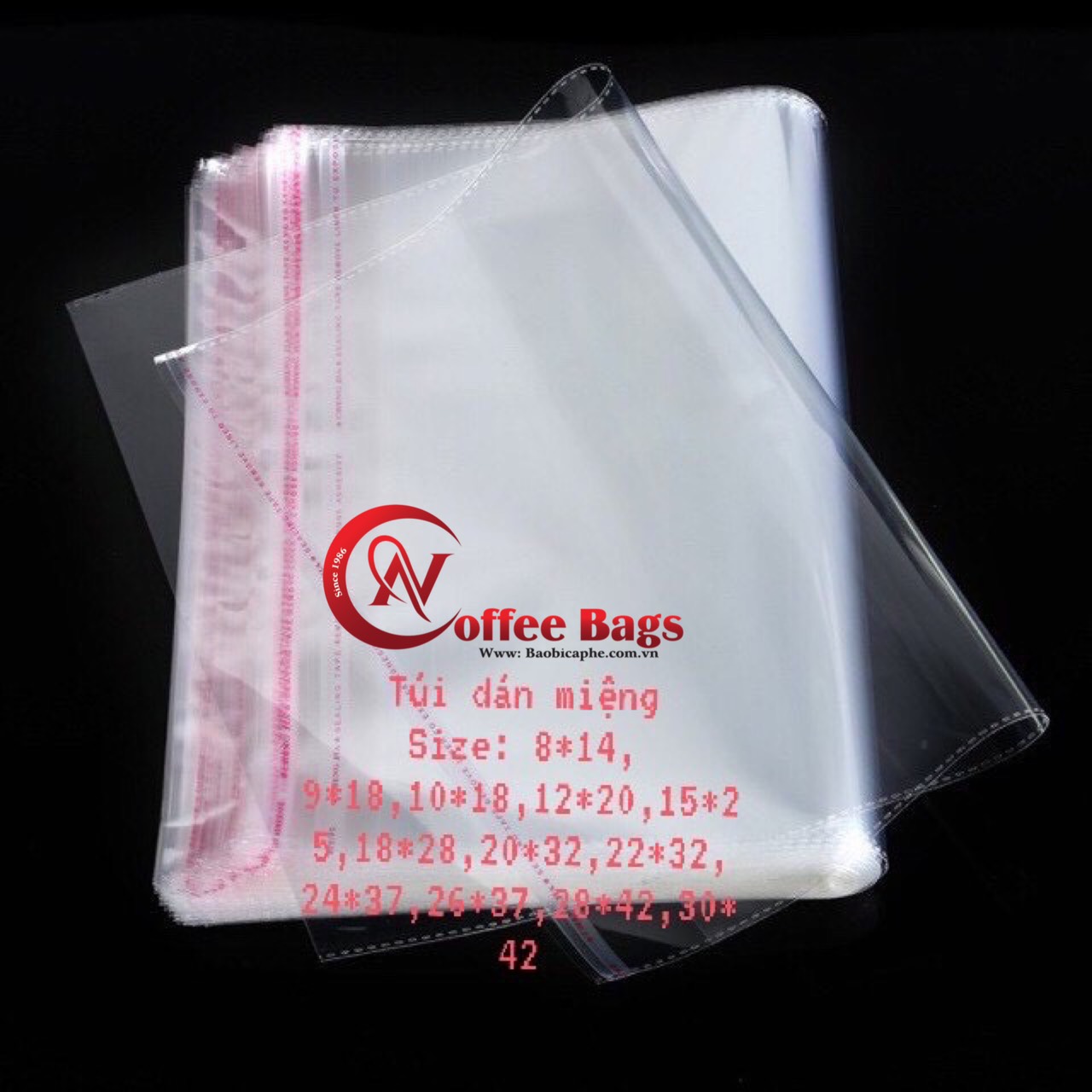 Túi OPP dán miệng, túi đựng quần áo.
