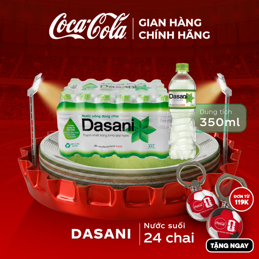 [SIÊU SALE ] Lốc 24 Chai Nước Suối Dasani 350ml/Chai Sale 25.05 Coca-Cola Chính Hãng_LD