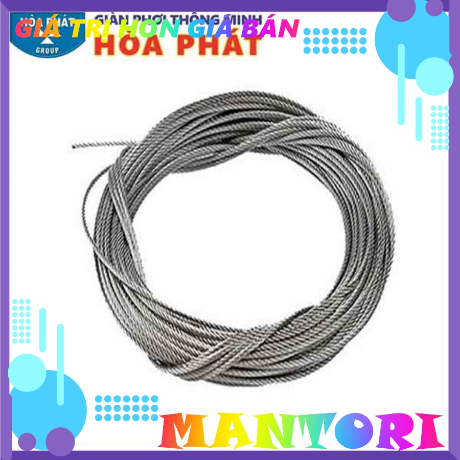 Dây cáp giàn phơi thông minh dài 10m/dây làm từ inox 316 chịu lực chống rỉ sét, bền bỉ giá xưởng