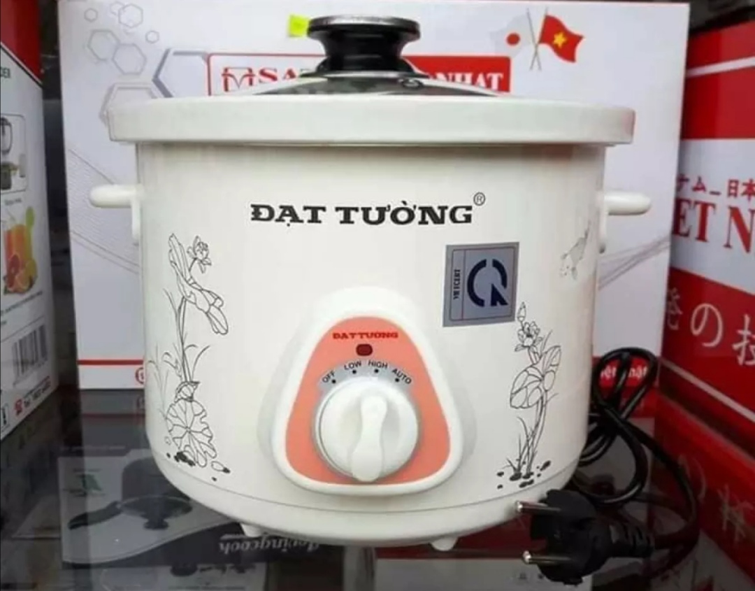 Nồi hầm chậm, hầm cháo, hầm xương, kho cá Đạt Tường 1.5L - 2.5L. Hàng Việt Nam chất lượng cao. Bảo hành 12 tháng. 3 chế độ nấu (QK-215)