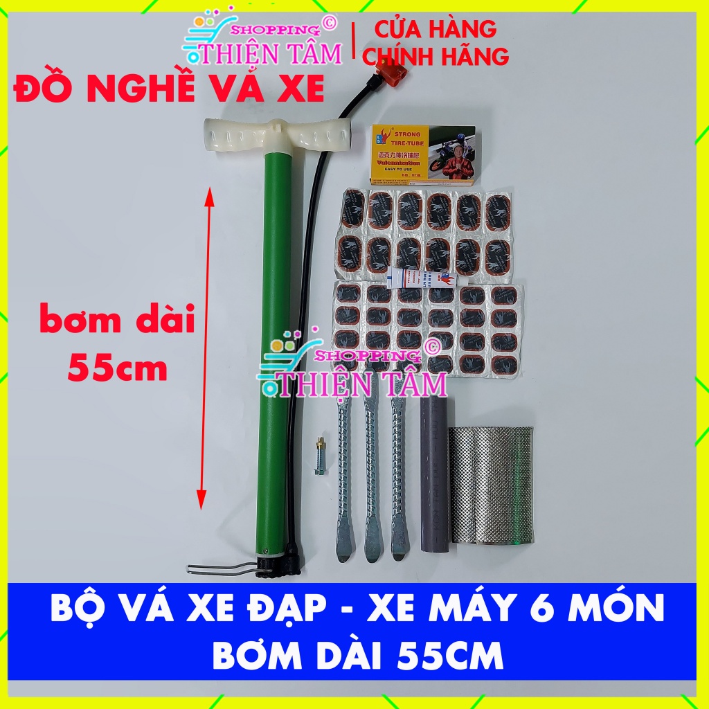 Bộ vá ruột - săm xe máy xe đạp 6 món
