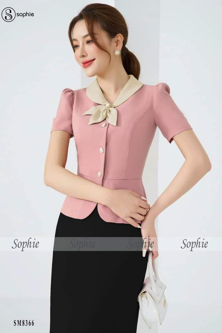 Aó công sờ b0055 shop có nhận may đồng phục