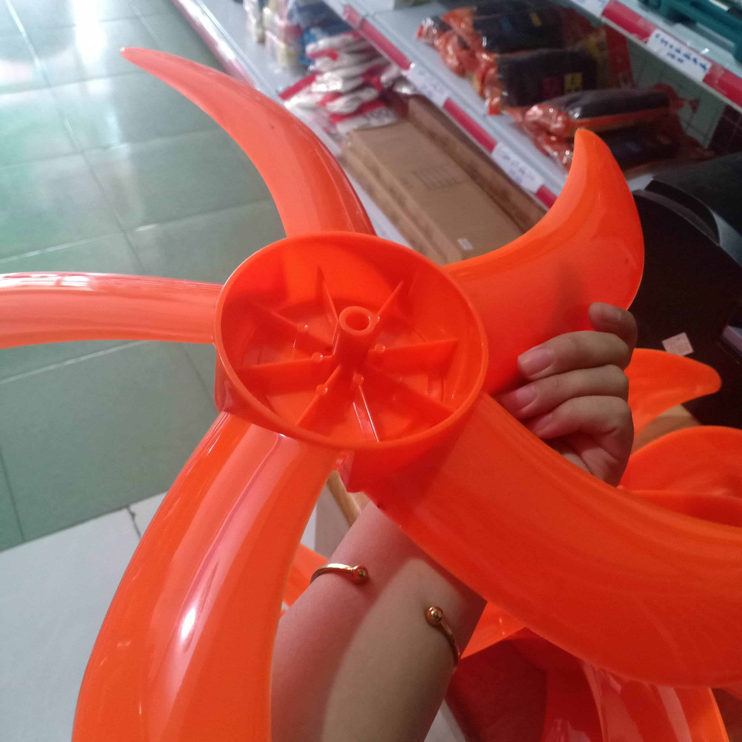 Combo 02 Cánh quạt màu cam nhựa dẻo loại 3 cánh & 5 cánh