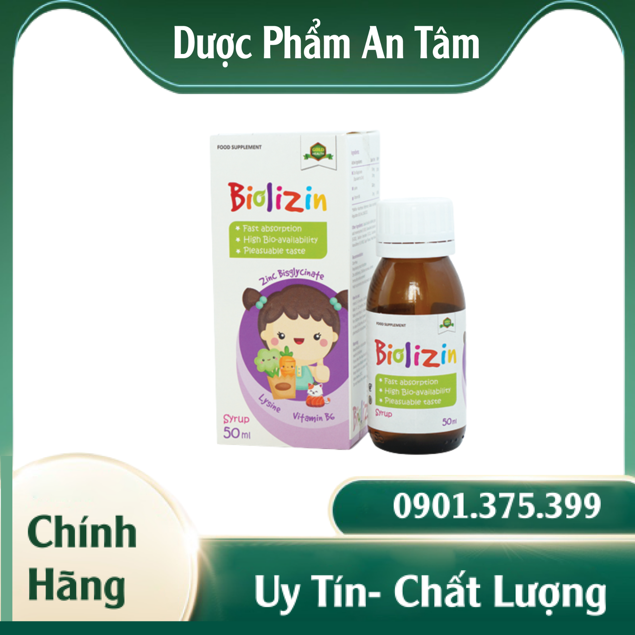 Kẽm cho bé Biolizin Kẽm zinc Lysine cho bé Kẽm cho bé biếng ăn Vitamin b6 Siro ăn ngon cho bé Tăng đề kháng Bổ sung kẽm