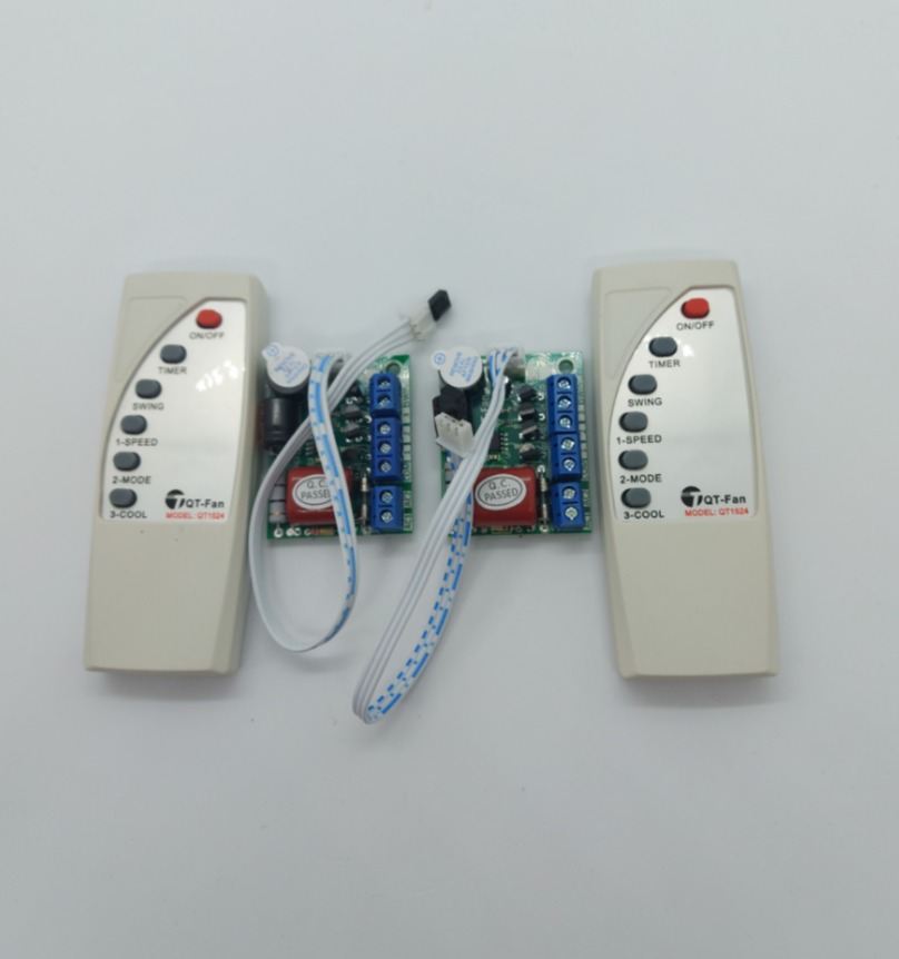 Combo 2 Bộ điều khiển quạt VN QT 311 (Mạch + Điều Khiển) biến quạt thường thành quạt điều khiển từ xa,điều khiển từ xa cho quạt,đèn công suất nhỏ