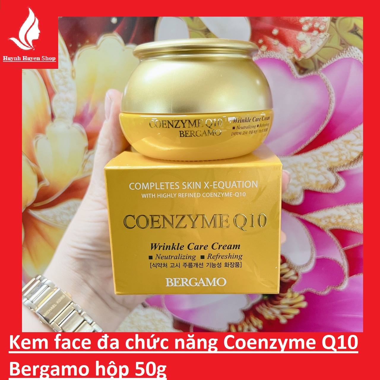 Kem dưỡng da Bergamo Q10 chống lão hóa, căng bóng da hộp lớn 50g
