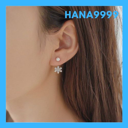 Bông tai nữ bạc 925 hoa ngọc trai ngọt ngào mẫu mới kèm video