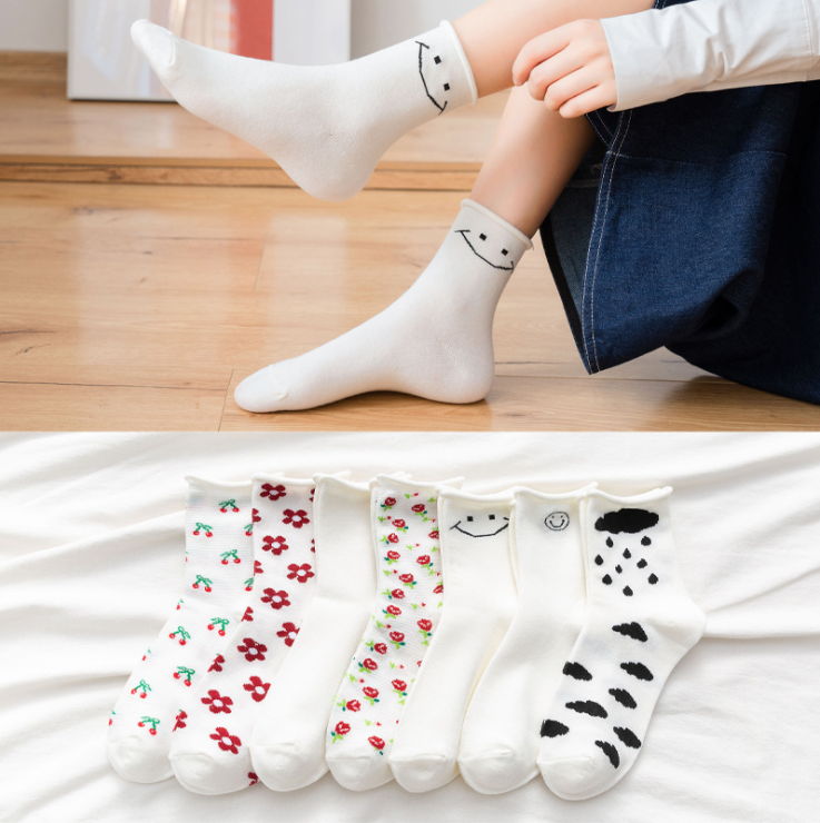 Set 7 Đôi Tất Vớ Nữ Cao Cổ như hình 2020 cực HOT