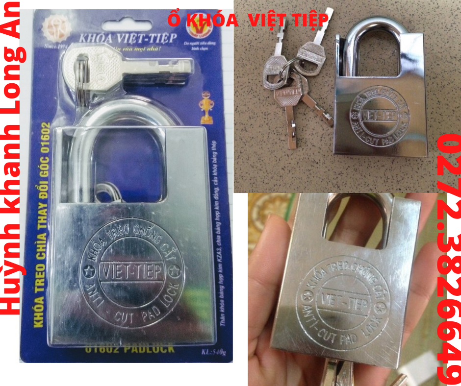 Ổ khoá việt tiệp 6 phân chống cắt 01602 chính hãng